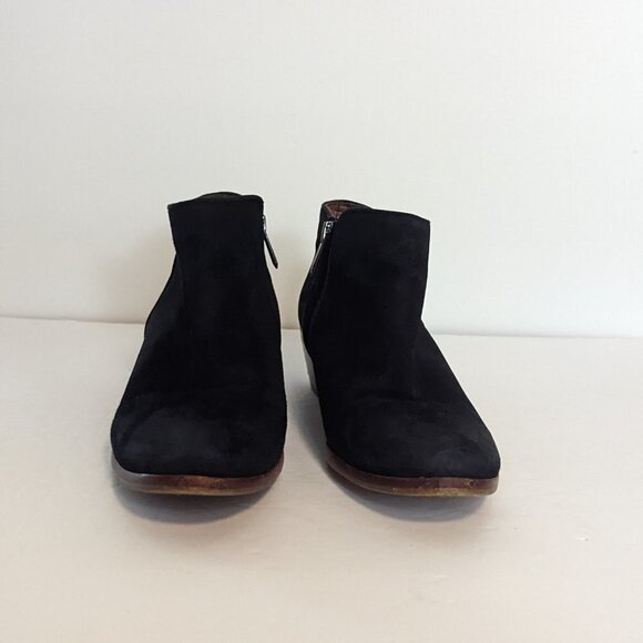 Sam Edelman Western Petty Suede Boot Black Leather Boho Stagecoach 7.5 - Picture 4 of 11